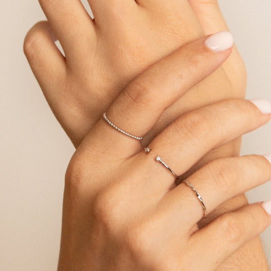 Doble diamond Midi Ring