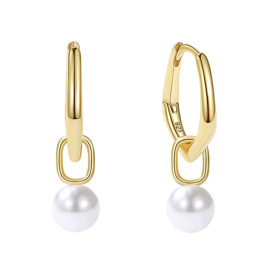 Designed for both everyday wear and special occasions, these hoop earrings offer a versatile and sophisticated accessory to elevate any ensemble. The classic hoop silhouette, enhanced by the radiant gold plating, exudes a timeless charm that effortlessly transitions from casual to formal settings.